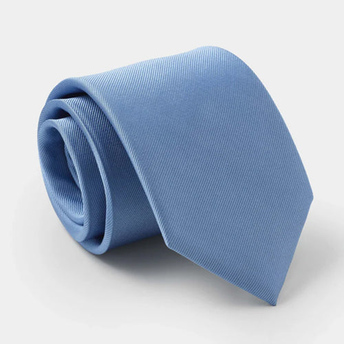 FashionOn Men's Silk Tie - Slate Blue Checkered Woven Design, Classic Width, Jewelry For Men