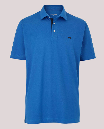 Men's blue polo shirt