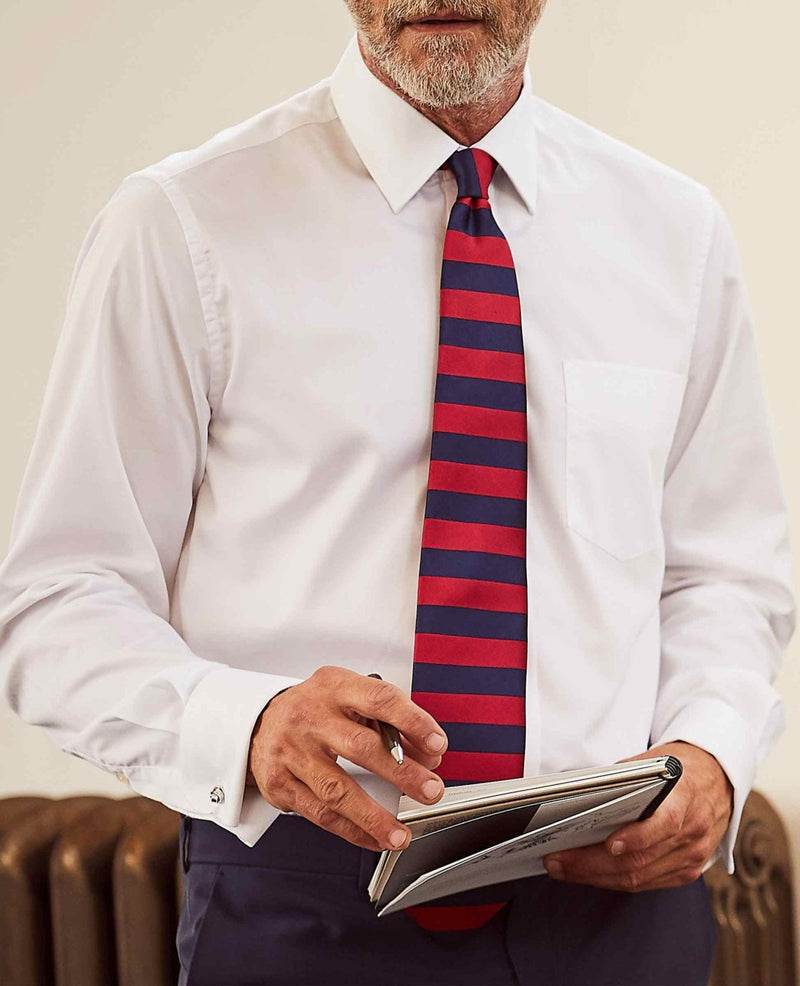 White Twill Classic Fit Shirt - Single or Double Cuff