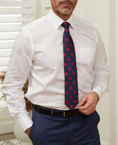 White Twill Classic Fit Shirt - Single or Double Cuff