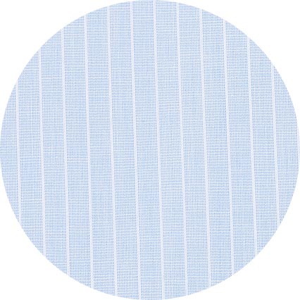 Sky Blue White Stripe Classic Fit Pin Collar Formal Shirt With White Collar & Cuffs - Double Cuff