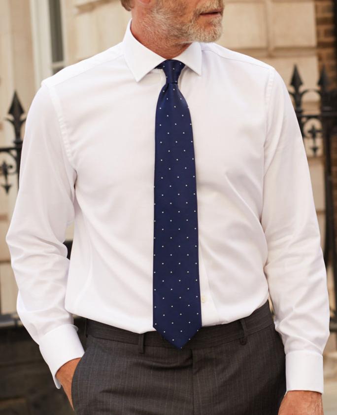 White Fine Twill Slim Fit Formal Shirt - Single or Double Cuff