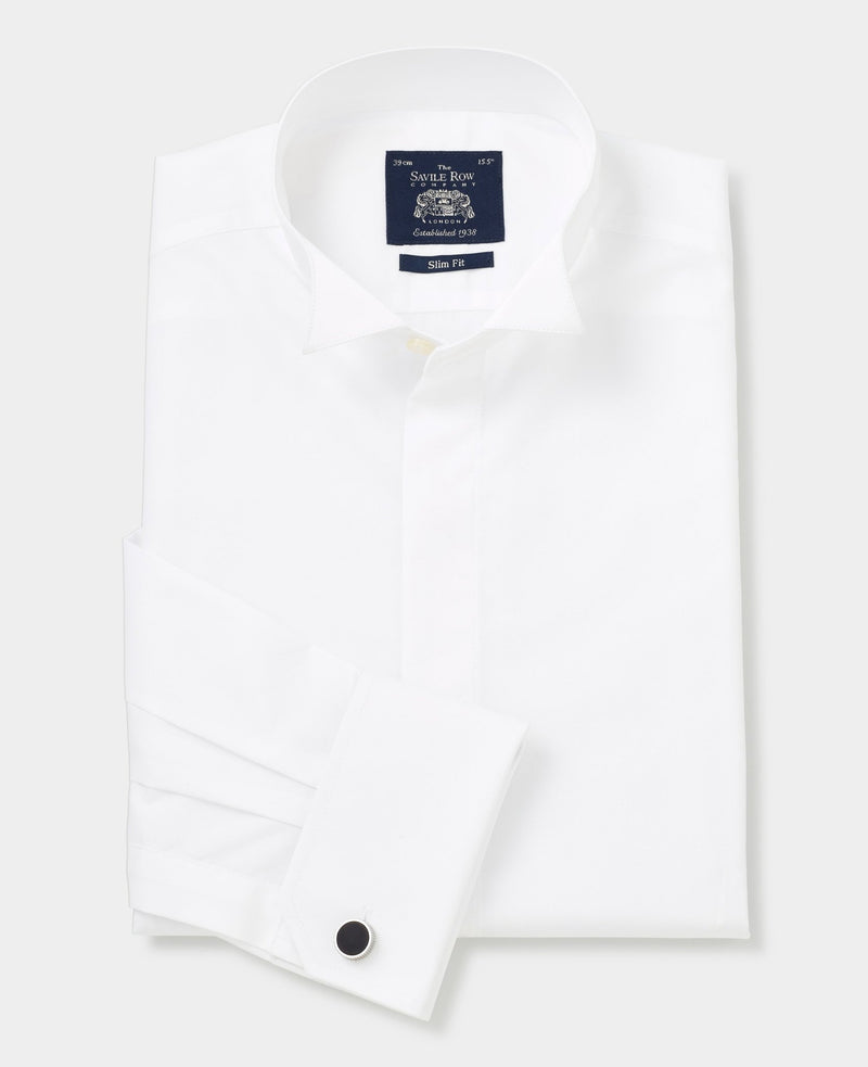 White wing collar shirt for men