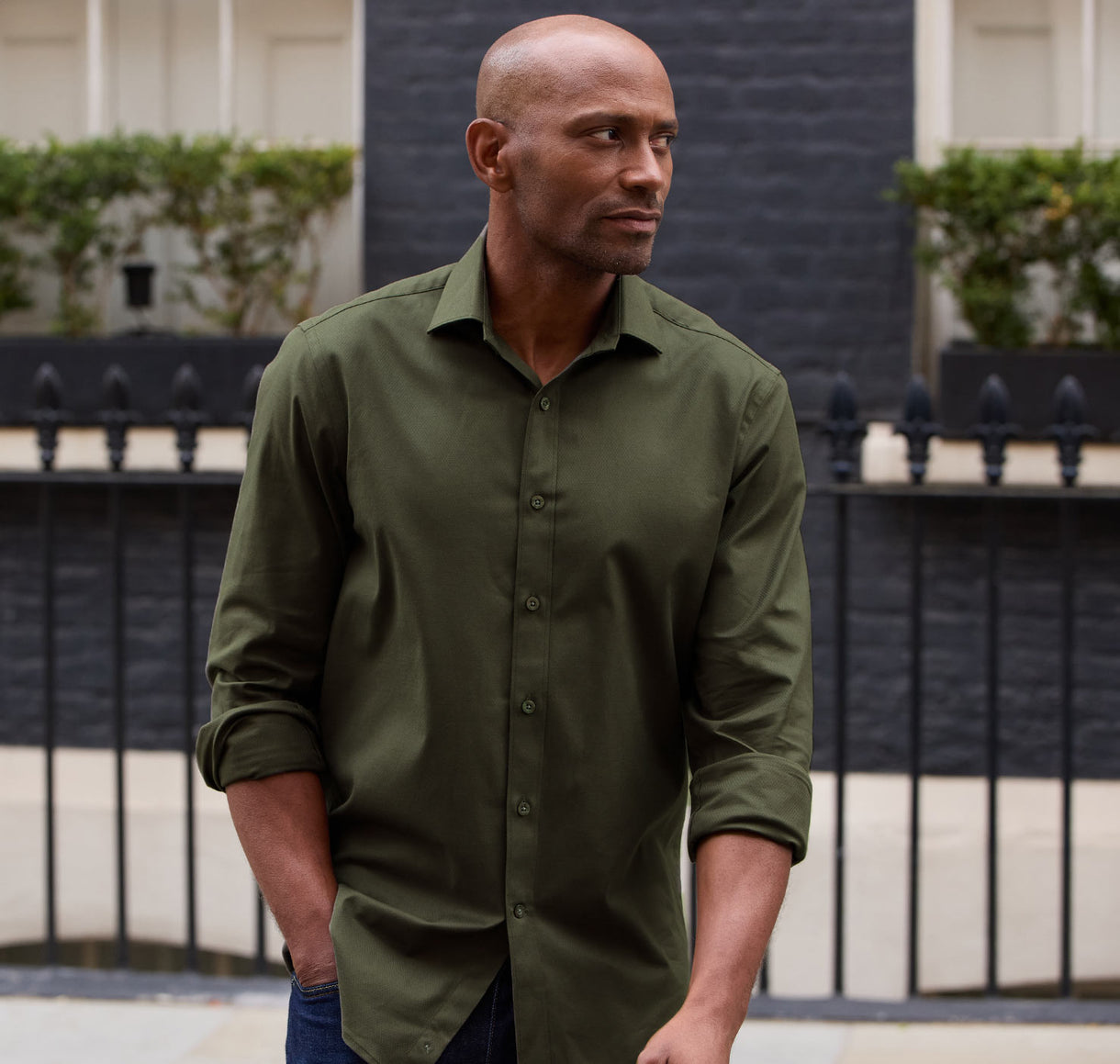 Men's khaki shirt