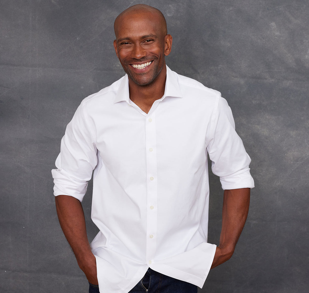 Men's white formal shirt