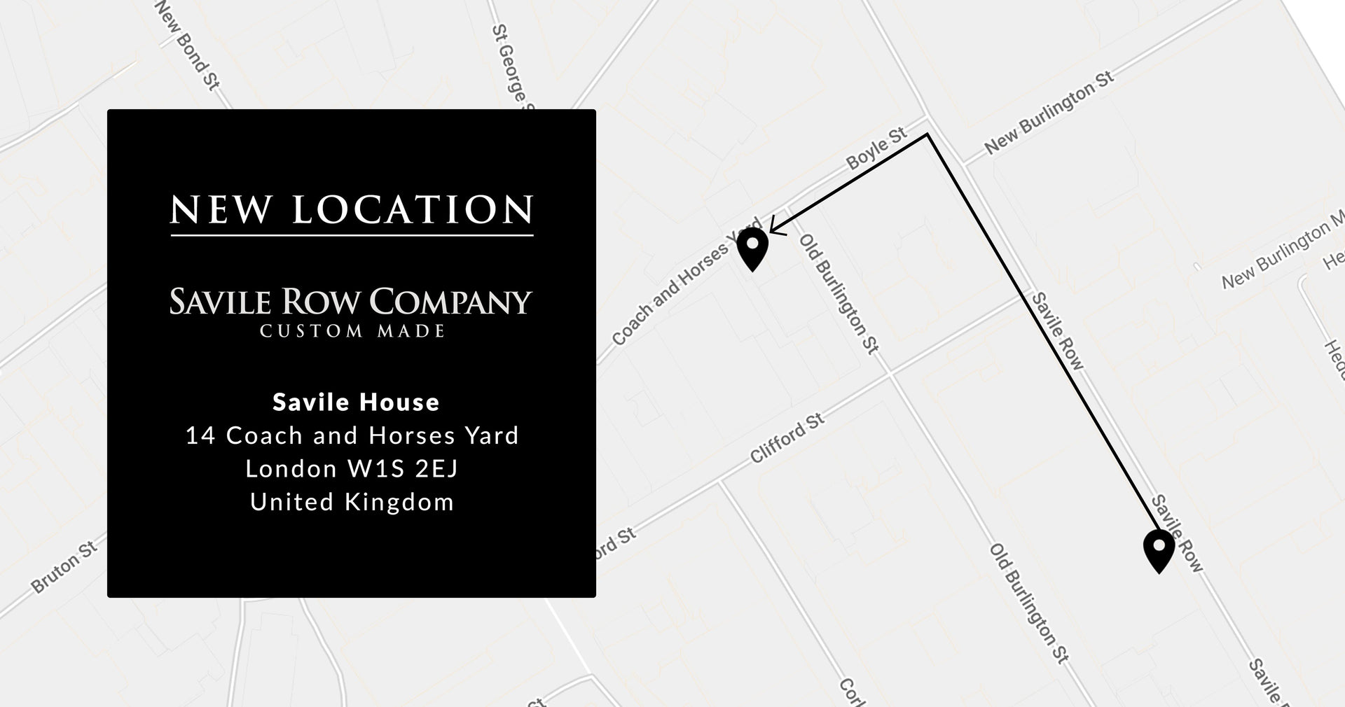 Directions to Savile Row Custom Made