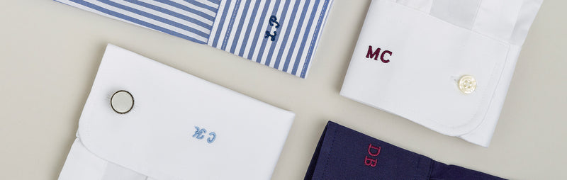 Monogrammed shirt cuffs