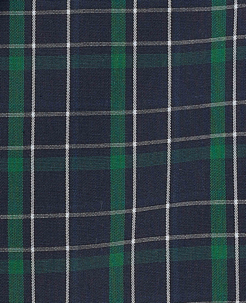 Navy Green Cotton Window Check Pyjamas