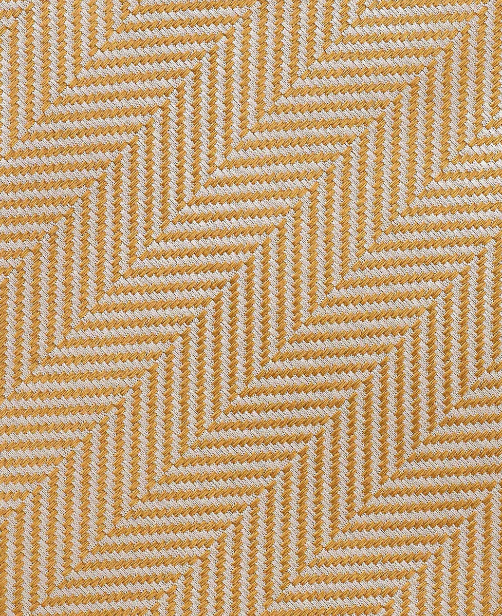 Beige Herringbone Seven Fold Silk Tie, view 2
