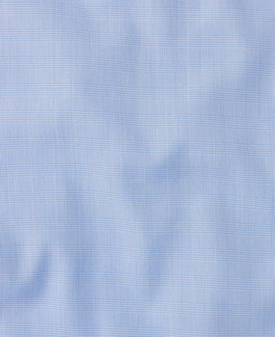 bernard blue prince of wales made to measure shirt fabric detail