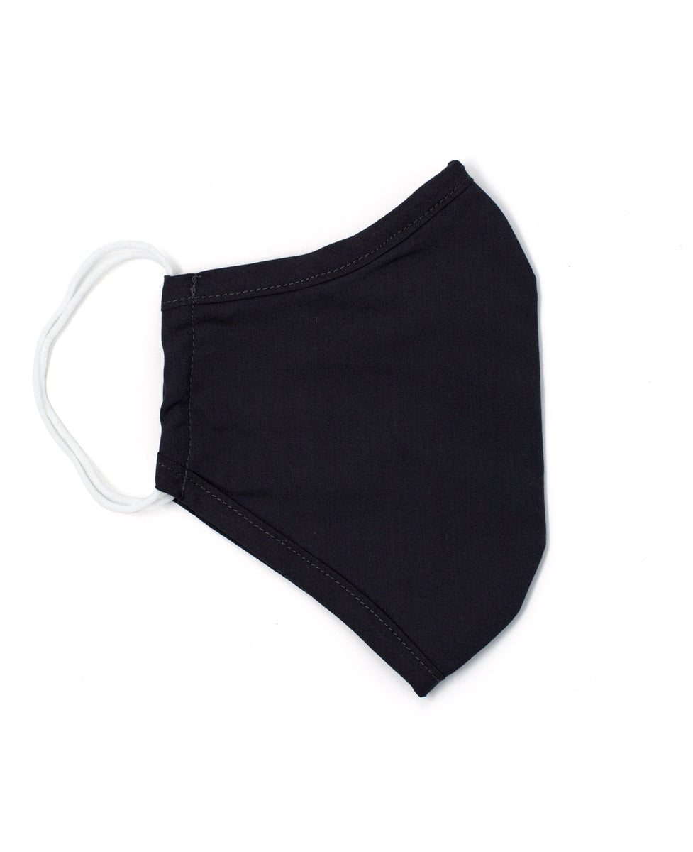 Black Cotton Poplin Face Mask [RTC], view 2