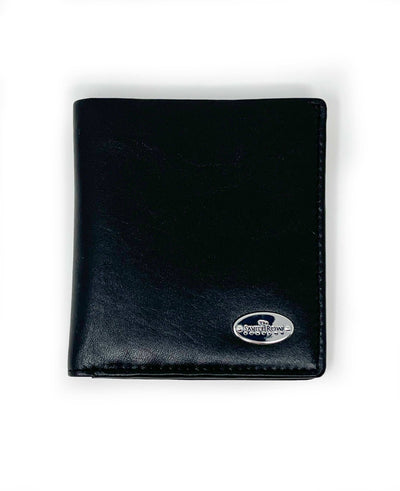Men's Black Leather Billfold Wallet