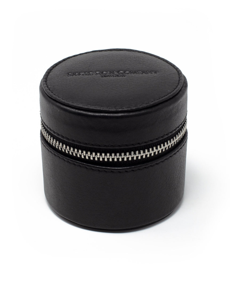 Black Leather Cufflink Storage Box, view 1