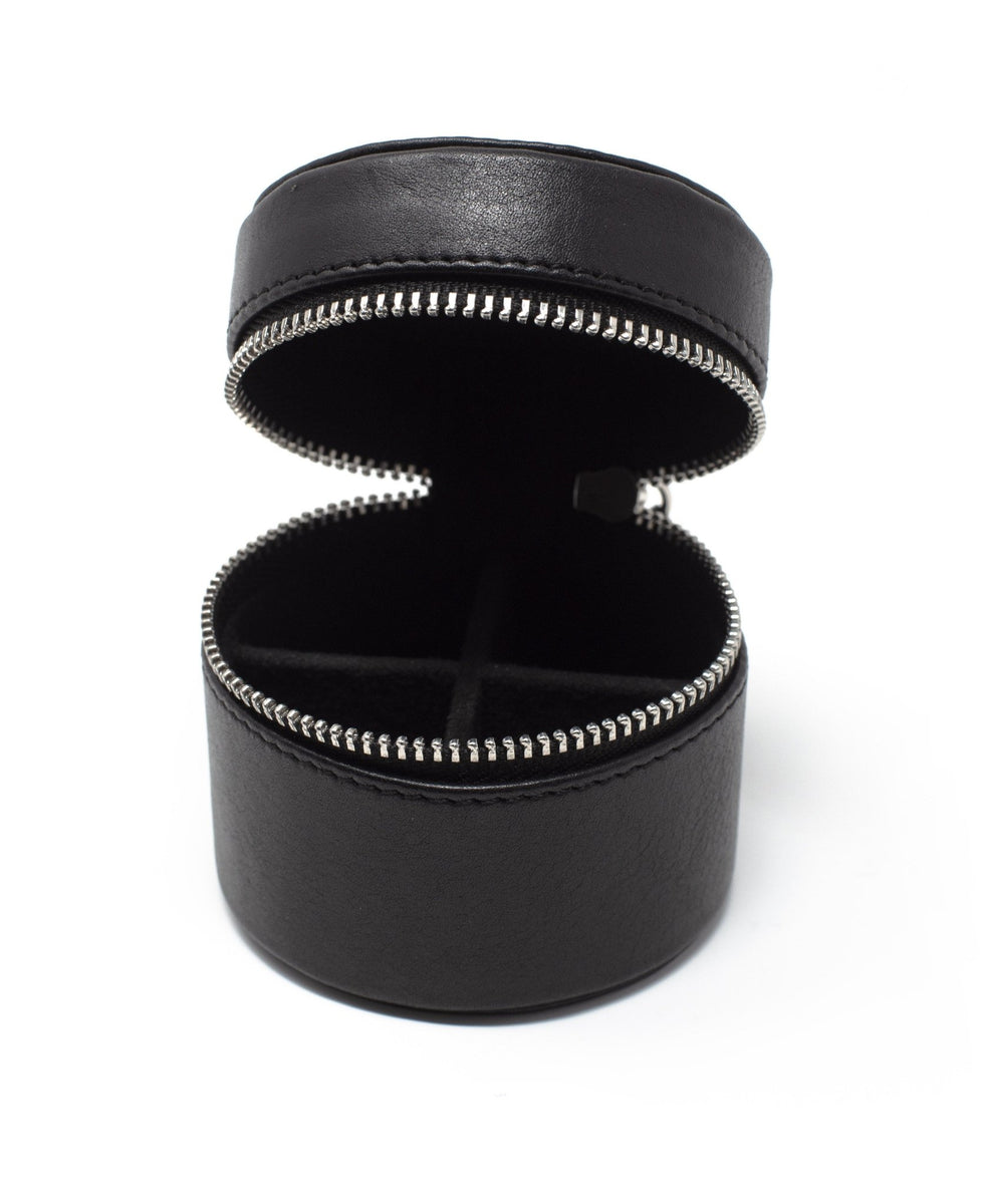 Black Leather Cufflink Storage Box, view 2