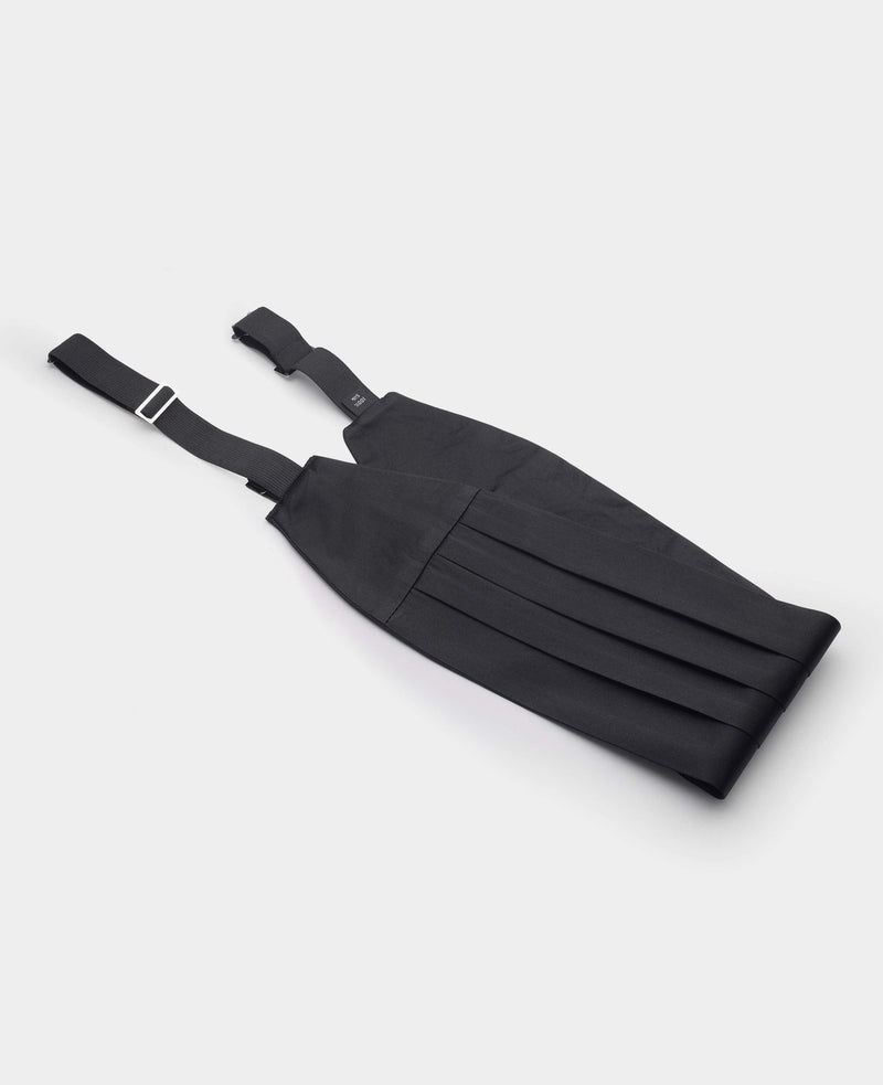Men's Black Silk Cummerbund