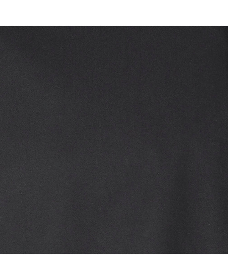 Black Twill Slim Fit Shirt in Shorter Length - Fabric Detail - 1398BLK