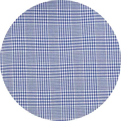 Blue Prince Of Wales Check Classic Fit Formal Shirt - Double Cuff