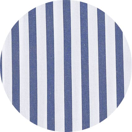 Blue White Cotton Poplin Striped Classic Fit Formal Shirt - Double Cuff
