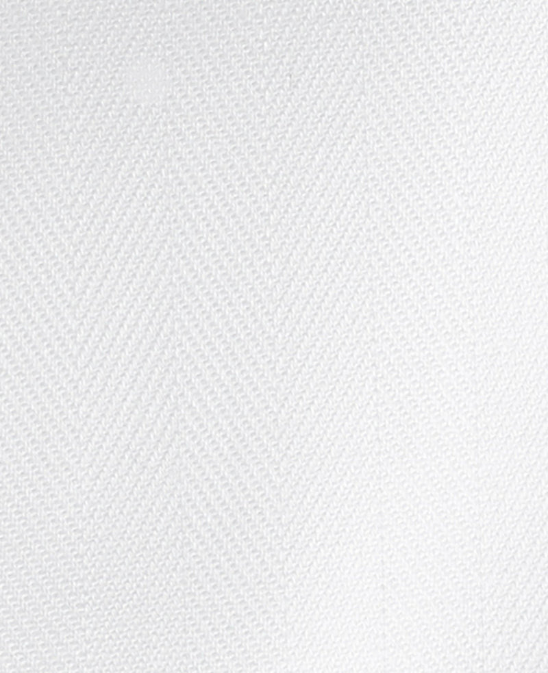 caspar white herringbone made to measure shirt fabric detail