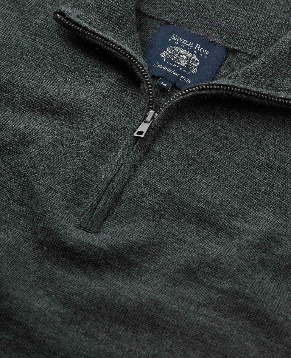 NEW Northwestern Knitting Co. Worsted Merino Wool Zip Varsity Gray Men's Small store