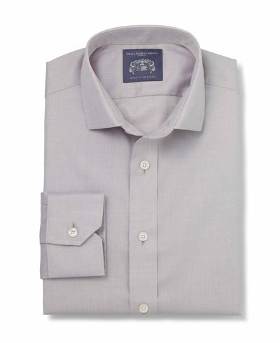 Men's Clarence grey herringbone made-to-measure shirt
