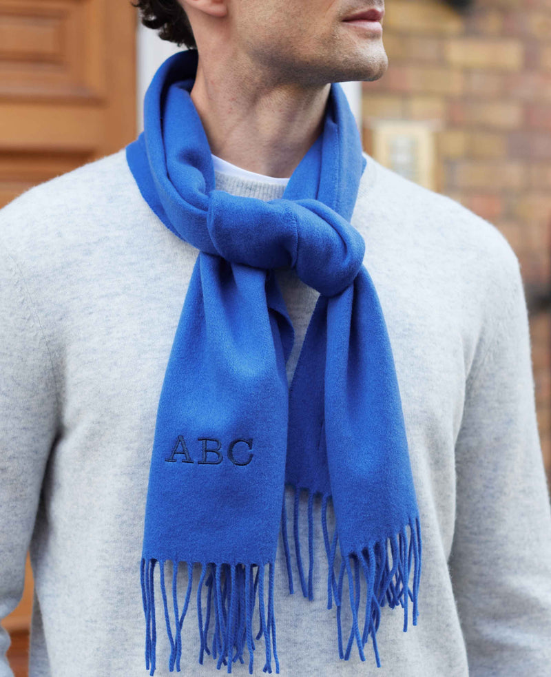 Cobalt Blue Cashmere Scarf