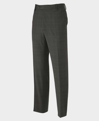 Men's Grey Prince of Wales Check Wool Blend Suit Trousers mannequin
