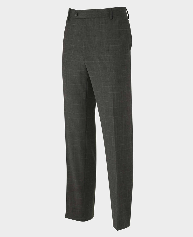 Men's Grey Prince of Wales Check Wool Blend Suit Trousers mannequin