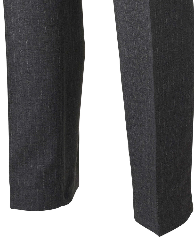 Grey White Fine Stripe Tailored Suit Trousers
