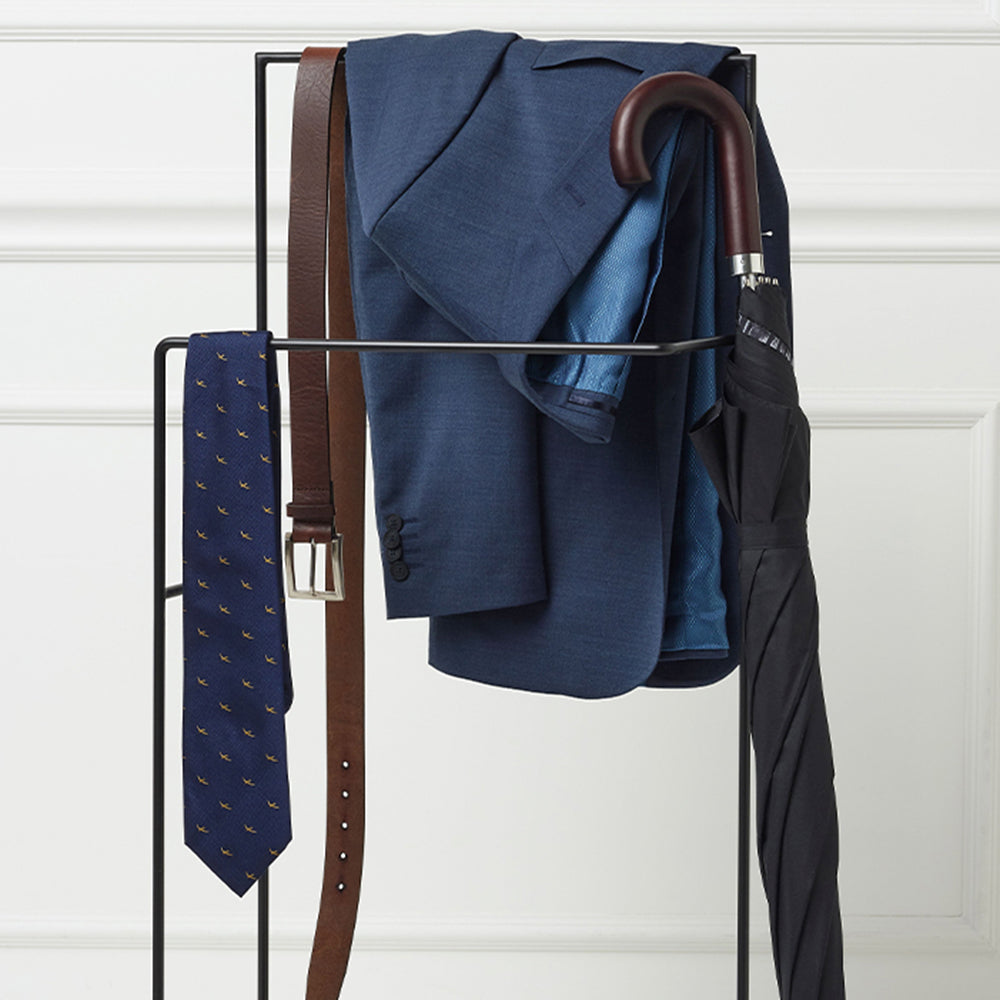 Men's suit banner with formal clothes