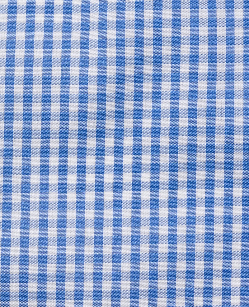 Joseph Blue Gingham Made To Measure Shirt FABRIC DETAIL