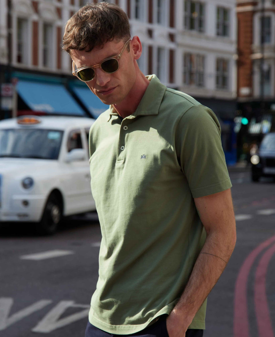 khaki cotton short sleeve polo shirt mps650kha new model