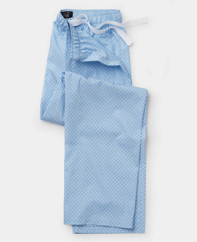 Men's Light Blue Cotton Foulard Print Lounge Pants mannequin