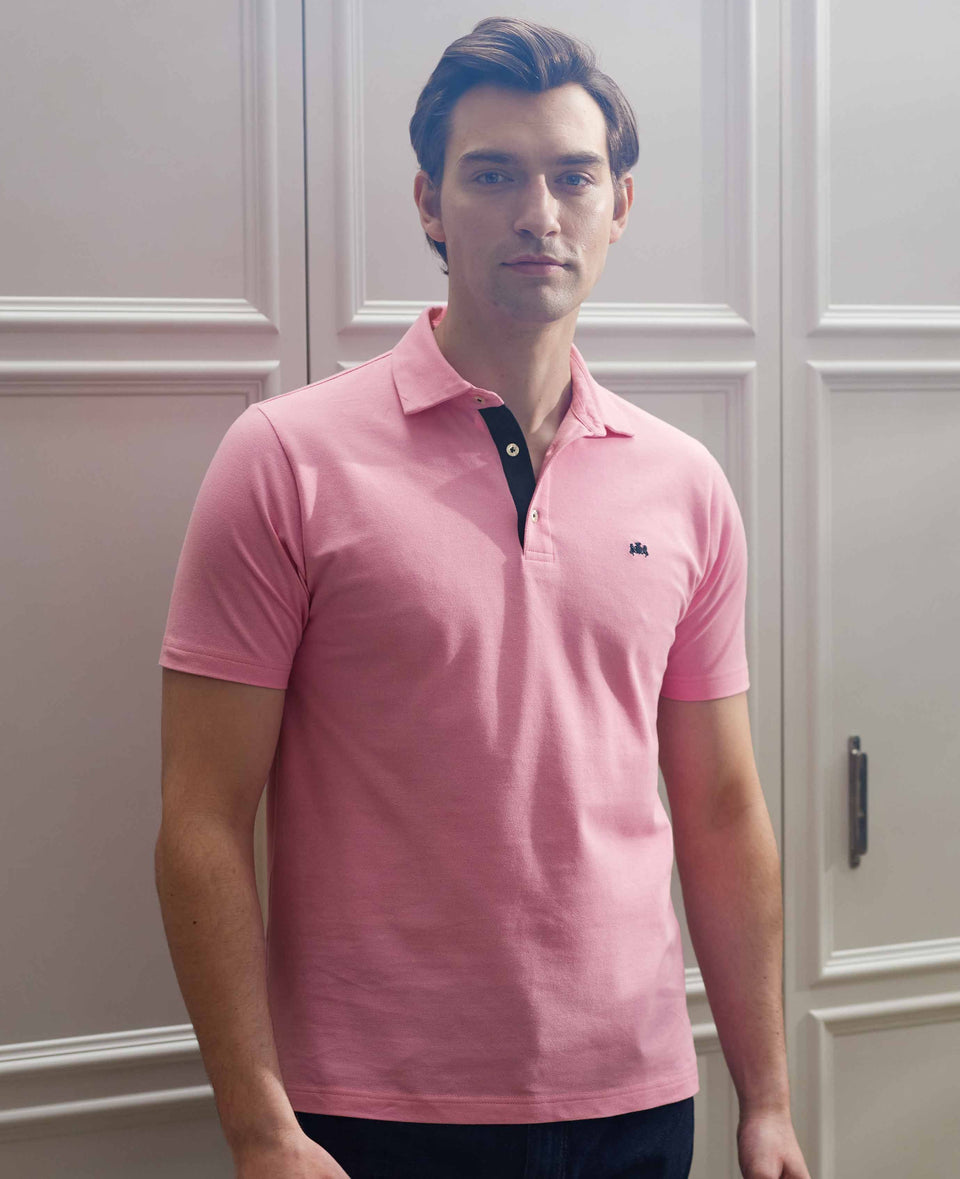 mens pink polo