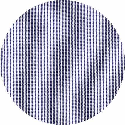Men's Navy Cotton Twill Classic Fit Striped Formal Shirt fabric swatch