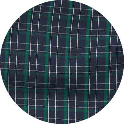 Navy Green Cotton Window Check Lounge Pants