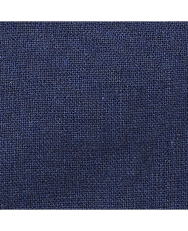 Navy Linen-Blend Classic Fit Casual Shirt - Fabric Detail - 1357NAV