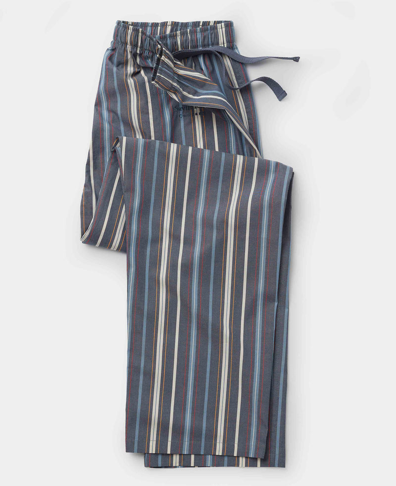 Men's Navy Multi Varigated Stripe Cotton Lounge Pants mannequin