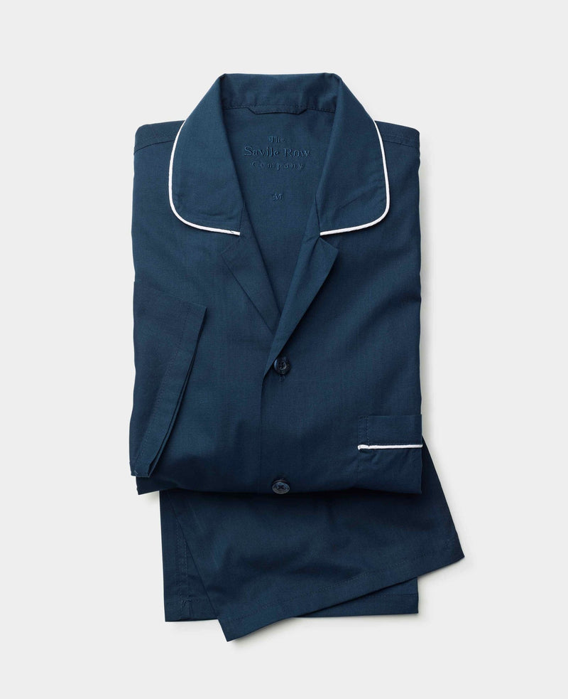 Men's Ice Blue Pure Linen Pyjamas