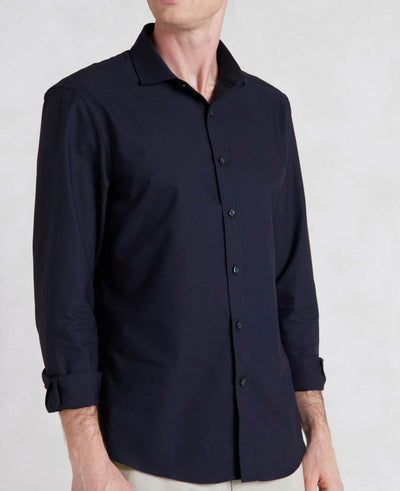 Men's Navy Slim Fit Oxford Casual Shirt