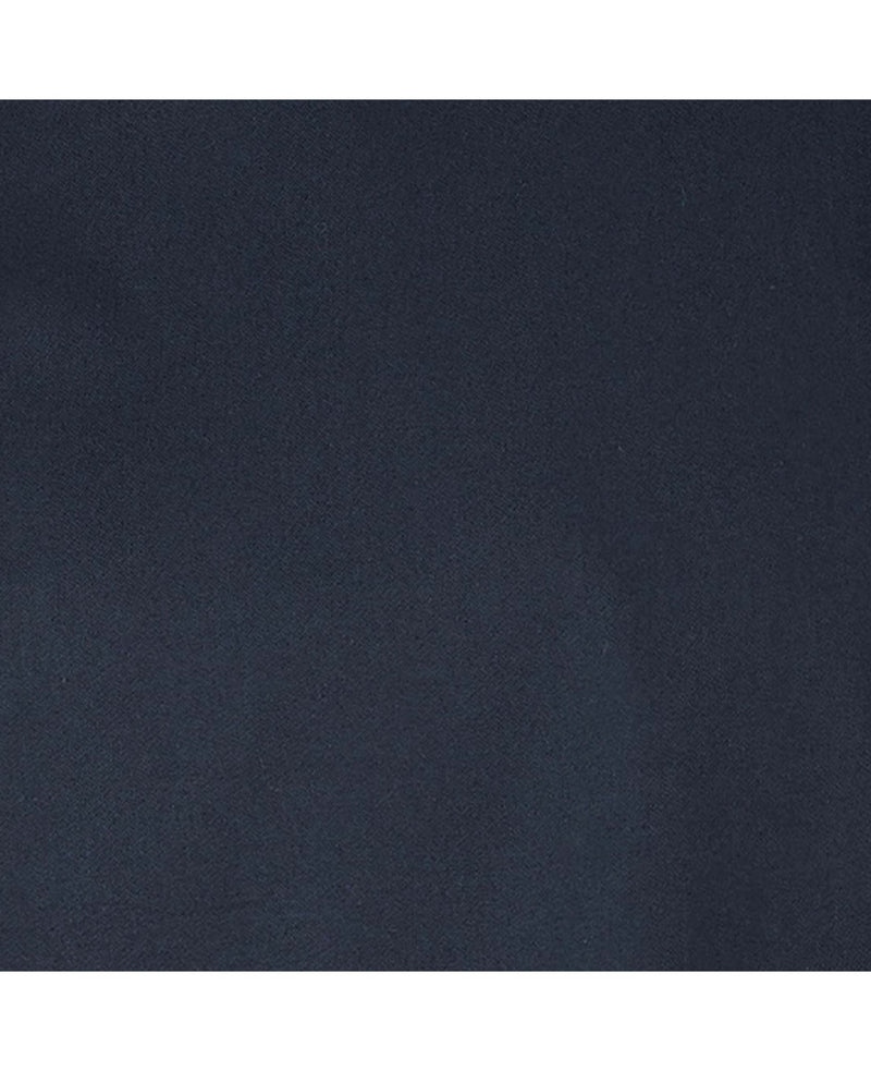 Navy Twill Slim Fit Shirt in Shorter Length - Fabric Detail - 1398NAV