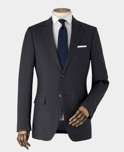 Men's Navy Wool Linen Blend Suit Jacket mannequin