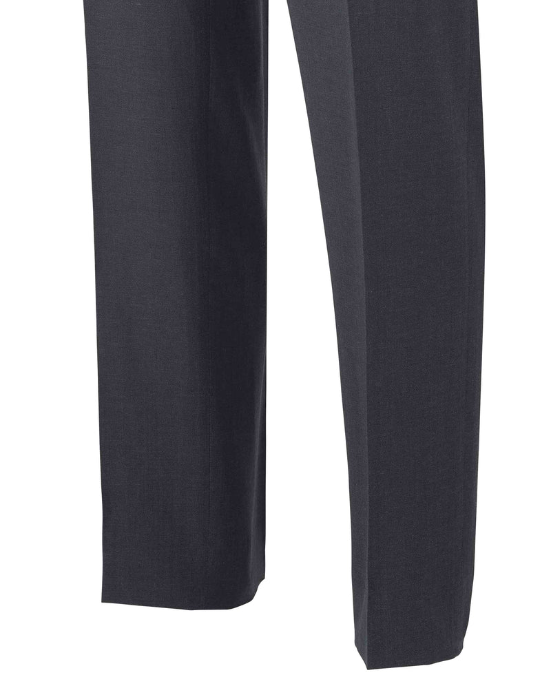 Men's Navy Wool Linen Blend Suit Trousers leg detail