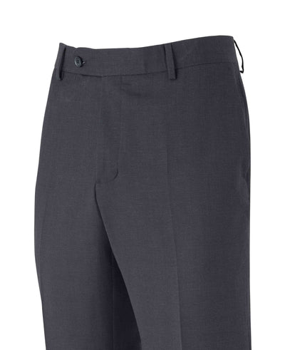 Men's Navy Wool Linen Blend Suit Trousers waist detail