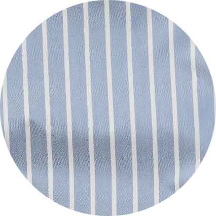Men's Pale Blue Cotton Twill Wide Stripe Lounge Pants fabric swatch