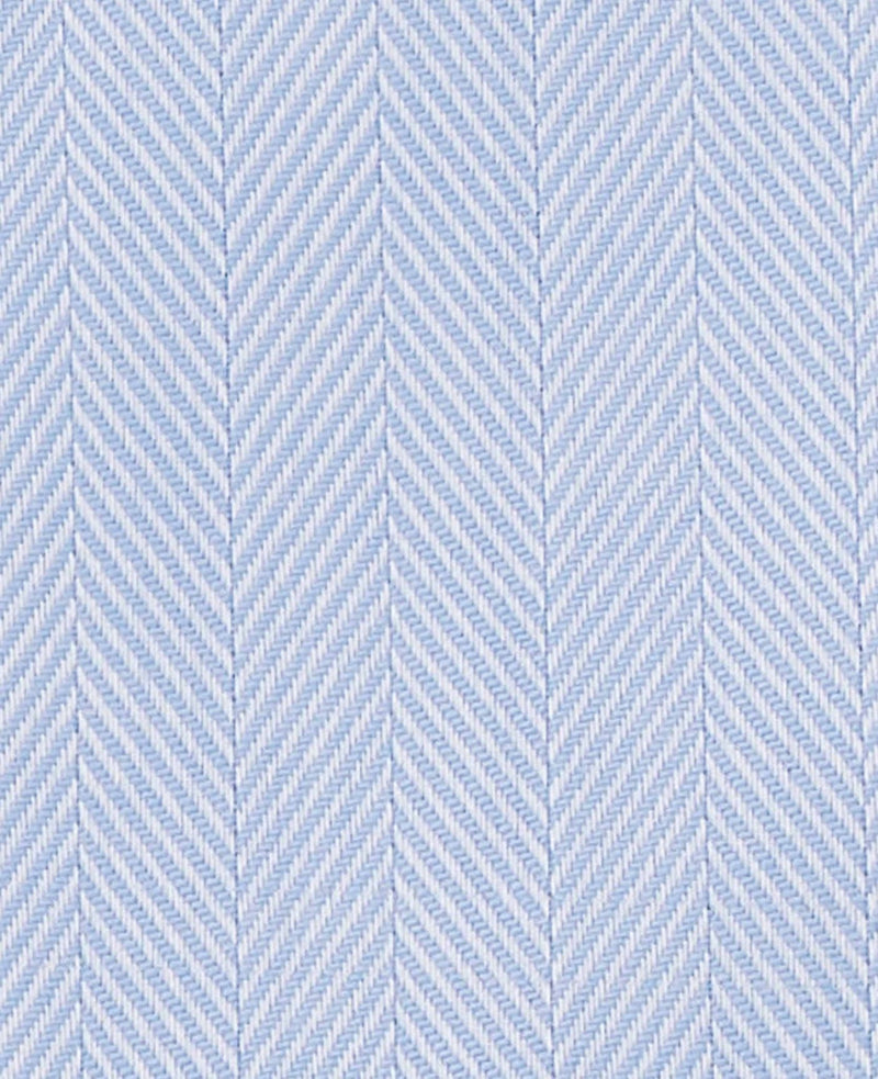 rafel pale blue herringbone made to measure shirt fabric detail