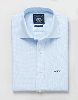 Monogrammed shirt in light blue