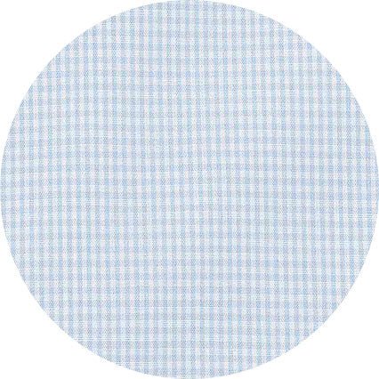 Men's Sky Blue Cotton Check Slim Fit Winchester Formal Shirt With Double Cuffs fabric swatch
