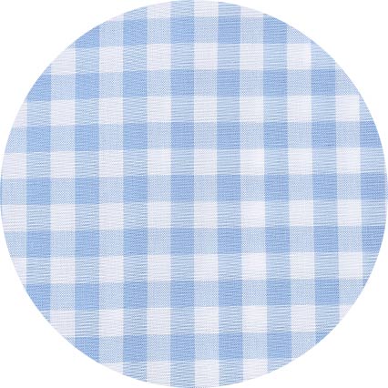 Sky Blue White Cotton Gingham Check Classic Fit Formal Shirt - Double Cuff