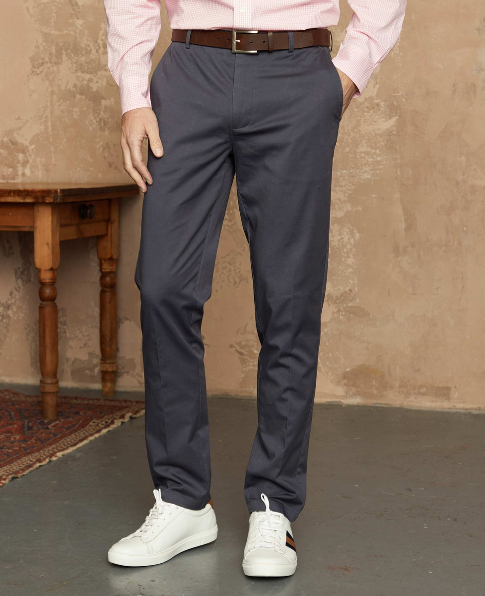 Reyn Spooner Men's Cotton Tailored Fit Flat Front Chino Pants - Casual & Smart - View #3